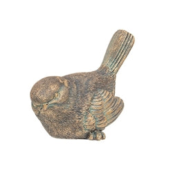 Resin Distressed Bronze Finish Bird Figurine 4 Asstd.
