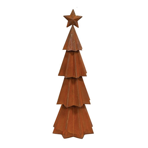 Rusted Metal Christmas Tree - 18"H