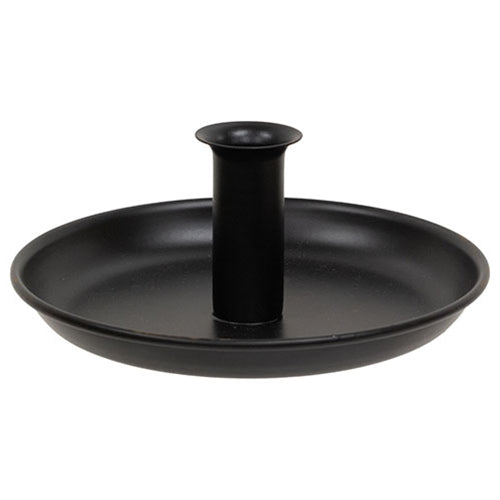Black Metal Taper Holder Pan