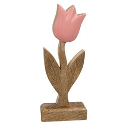 2/Set - Pink Enamel Tulips