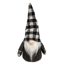 Sitting Checkered Gnome Decoration - 2 Asstd