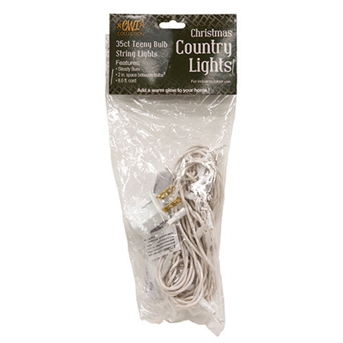 Teeny Lights White Cord 35 Count