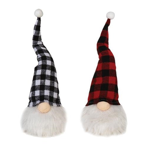 *Checkered Gnome w/LED Light 2 Asstd.