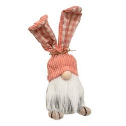 *Gingham Waffle Bunny Gnome 3 Asstd.