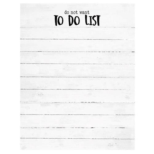Do Not Want To Do Notepad