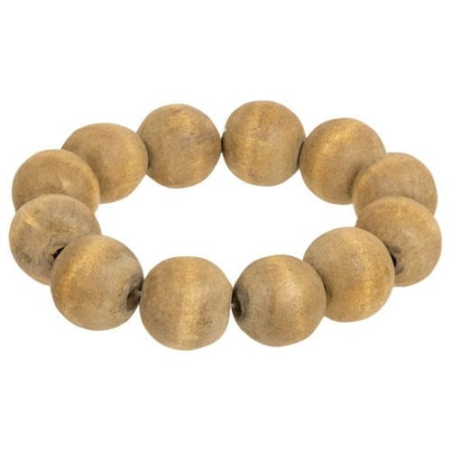 Wooden Round Bead Candle Ring