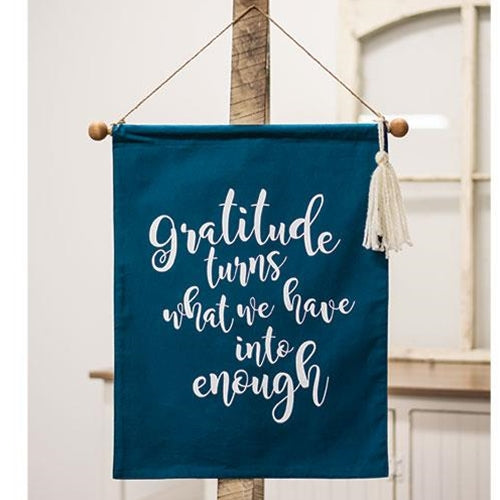Gratitude Fabric Wall Hanging