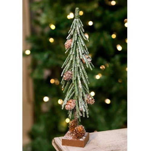 Glittered Pinecone Tree 12"