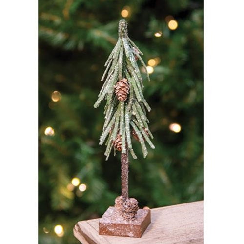 Glittered Pinecone Tree 10"