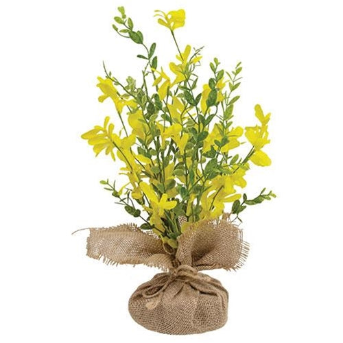 Yellow Tabletop Wildflowers w/Burlap Base
