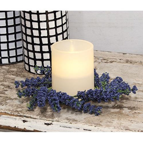 Blue Astilbe Candle Ring 3"