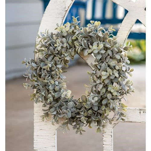 Pebble Eucalyptus Candle Ring 6"