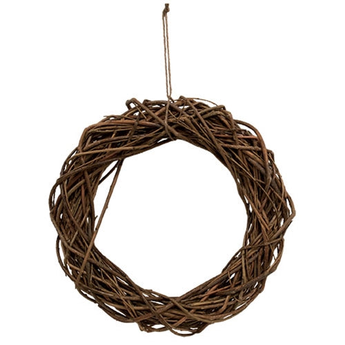 Twisted Willow Wreath w/Jute Hanger 8"