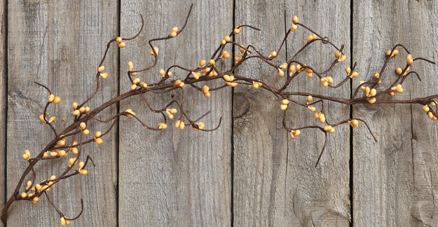 Old Gold Wispy Pip Garland 5'