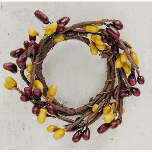 1.5" Burgundy/Gold Mini Pip Ring