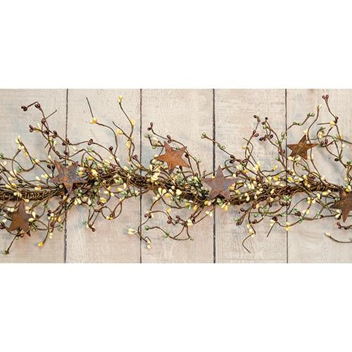 Pip Berry Garland With Stars Coffee Bean Mix 40"