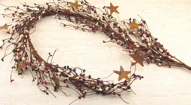 PIP Berry Garland with Stars, Coffee Bean Mix