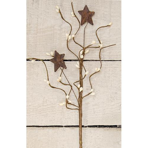 Ivory Pip & Star Pick 12"