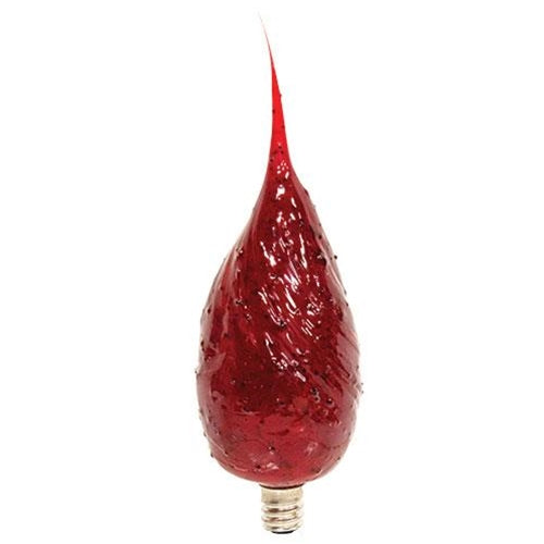 Large Ruby Red Silicone Dipped Flicker Bulb