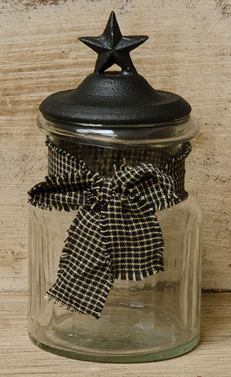 Glass Jar W/Star Lid – Primitive Renditions