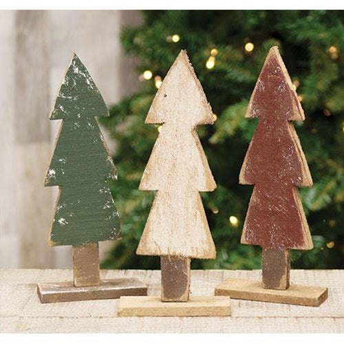 Sunset Vista Designs Oh Christmas Tree Rustic Holiday Wooden Tree Décor,  16-Inches, Wood