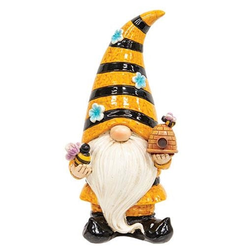 Resin Bumblebee & Flower Gnome 3 Asstd.