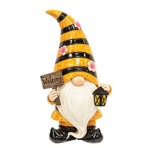 Resin Bumblebee & Flower Gnome 3 Asstd.