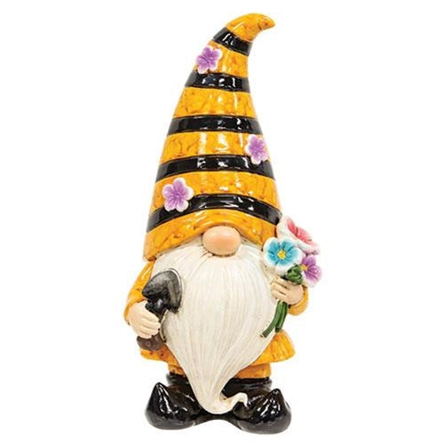 Resin Bumblebee & Flower Gnome 3 Asstd.