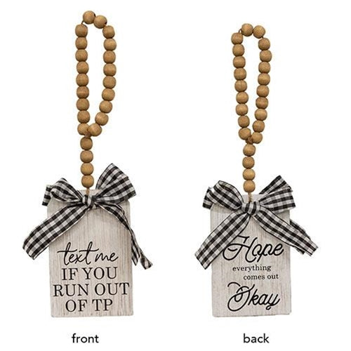 Live Laugh Poop Door Ornament 3 Asstd.