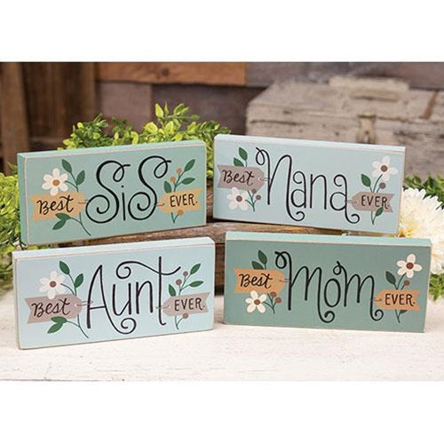 Best Lady Ever Floral Block 4 Asstd.