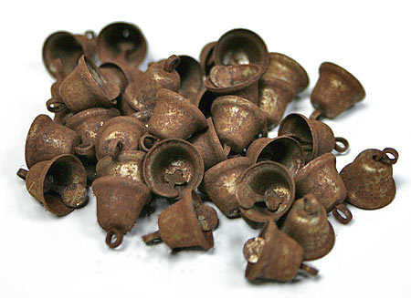 36/Pkg Rusty Tin Liberty Bells 3/8"