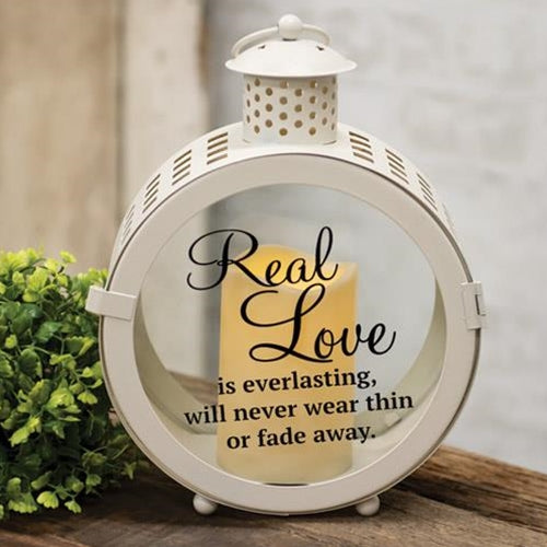 White Round Love Lantern 2 Asstd.