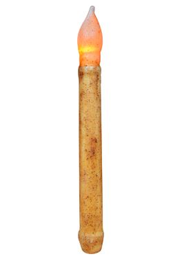 Burnt Ivory LED Taper 9"