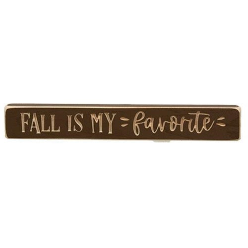 Fall Is My Favorite Engraved Block 12"