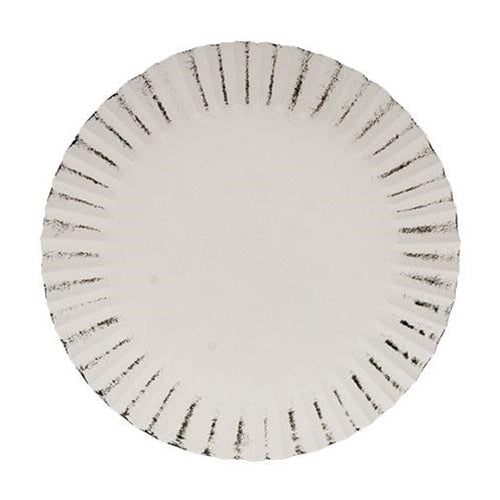 Shabby Chic Fluted Candle Pan 7"