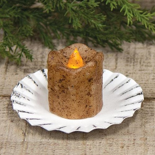 Shabby Chic Fluted Candle Pan 3.5"