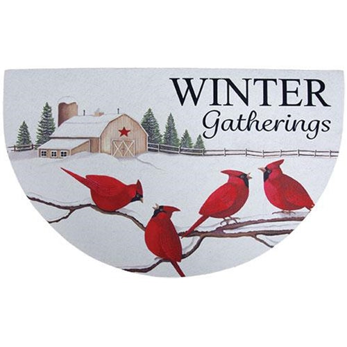 Winter Gatherings Welcome Mat – Primitive Renditions