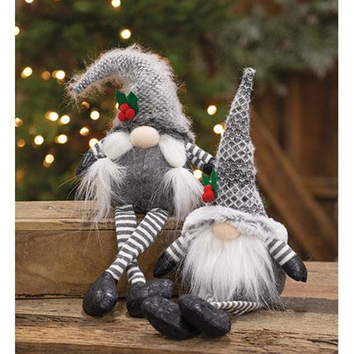 Sm Dangle Leg Mr or Mrs Santa Gnome 2 Asstd.
