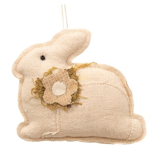 Sitting Flower Bunny Ornament