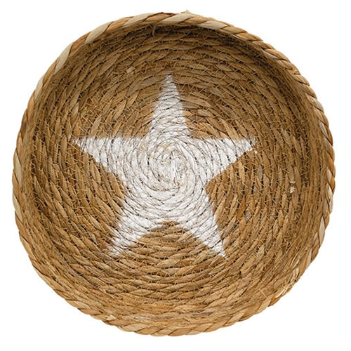 Natural Jute Candle Tray w/Star