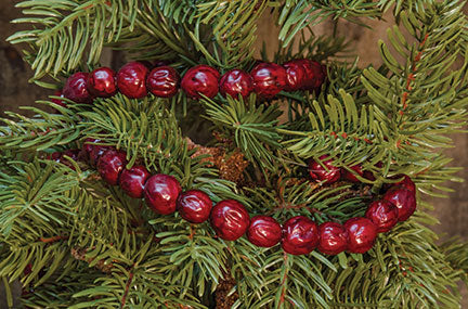 EUC Vintage Wood CRANBERRY GARLAND Christmas 112 Primitive Decor Holiday