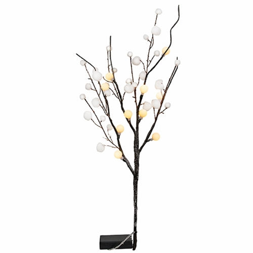 Snowball Tree Pick w/LED Lights 22"L