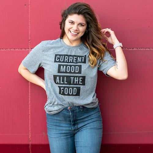 Current Mood All The Food T-Shirt Heather Graphite Small