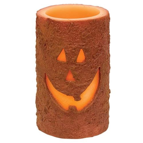 Jack O Lantern Timer Pillar 5"