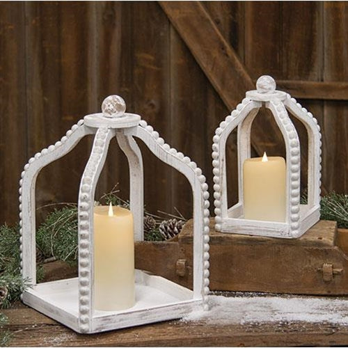 2/Set Shabby Chic Beaded Lanterns – Primitive Renditions