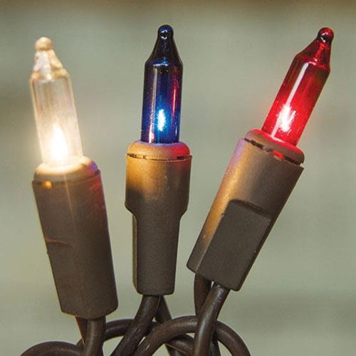 Patriotic Lights Brown Cord 50 ct.