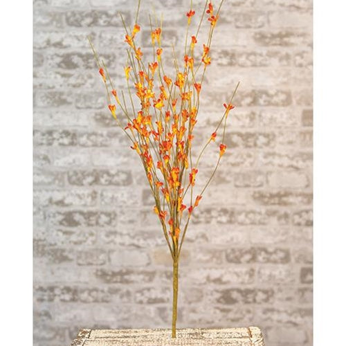 +Wispy Orange Buds Flower Bush 21"
