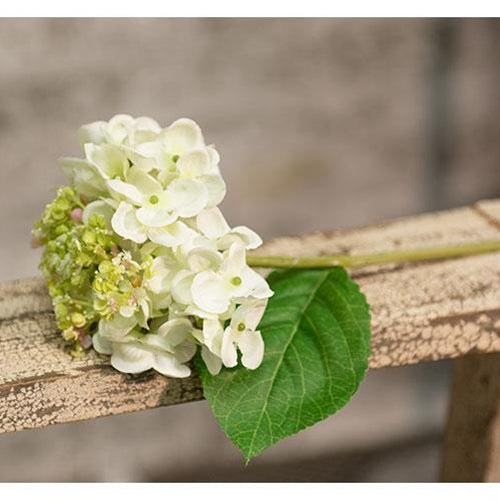 +Hydrangea Pick 9" Cream