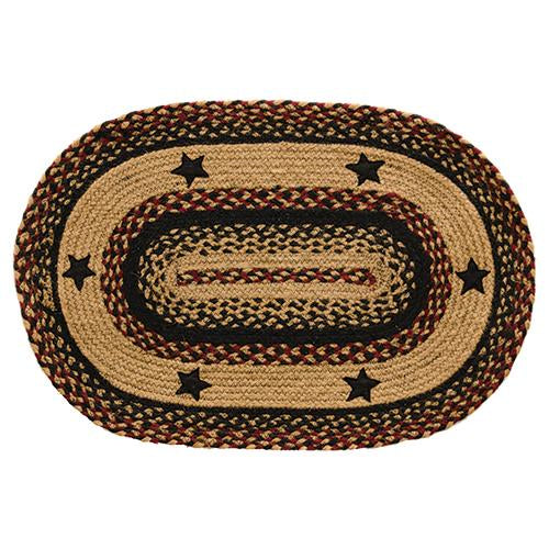 Blackberry Star Oval Rug 20x30