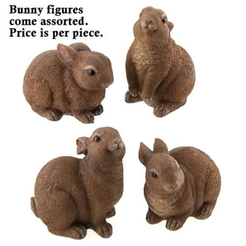 Resin Brown Bunny 4 Asstd.